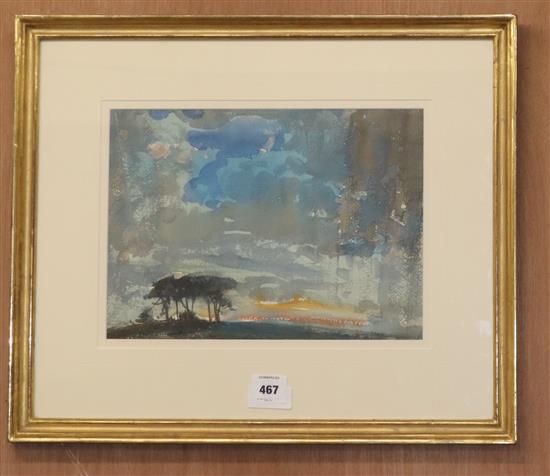 Arthur Henry Knighton Hammond (1875-1970), watercolour, Salisbury Plain, signed, 27 x 37cm